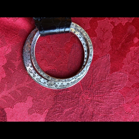 Brighton Sz S/M Black Faux Tie Belt - Picture 4 of 8